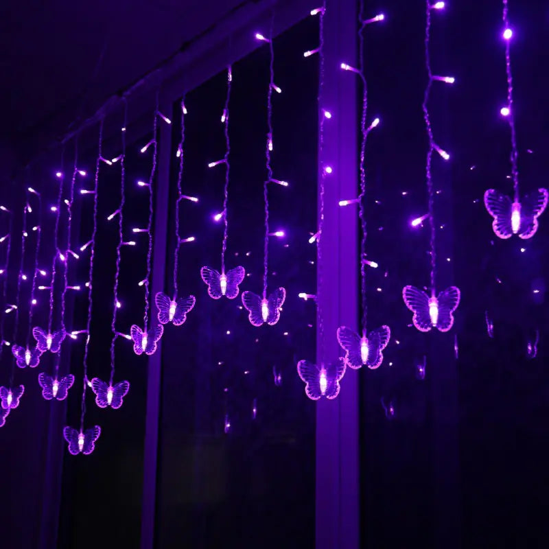 Butterfly Curtain Lights, LED Starry String Decor